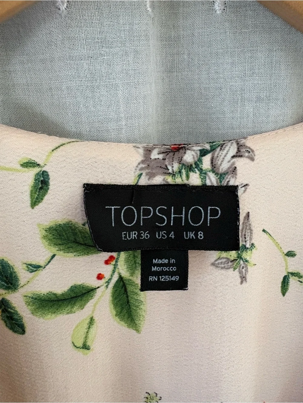 Topshop Light Pink Floral Button-Front Mini Dress - Picture 2 of 6